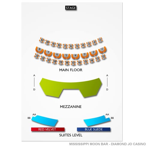 Mississippi Moon Bar - Diamond Jo Casino Venue Map