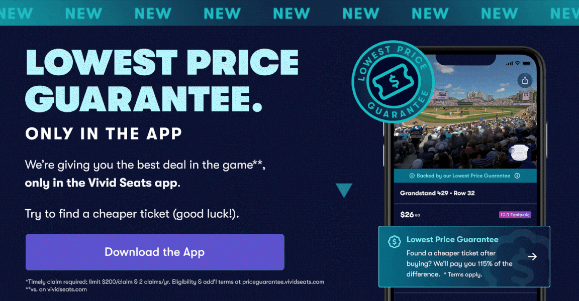Lowest Price Guarantee Only In the App