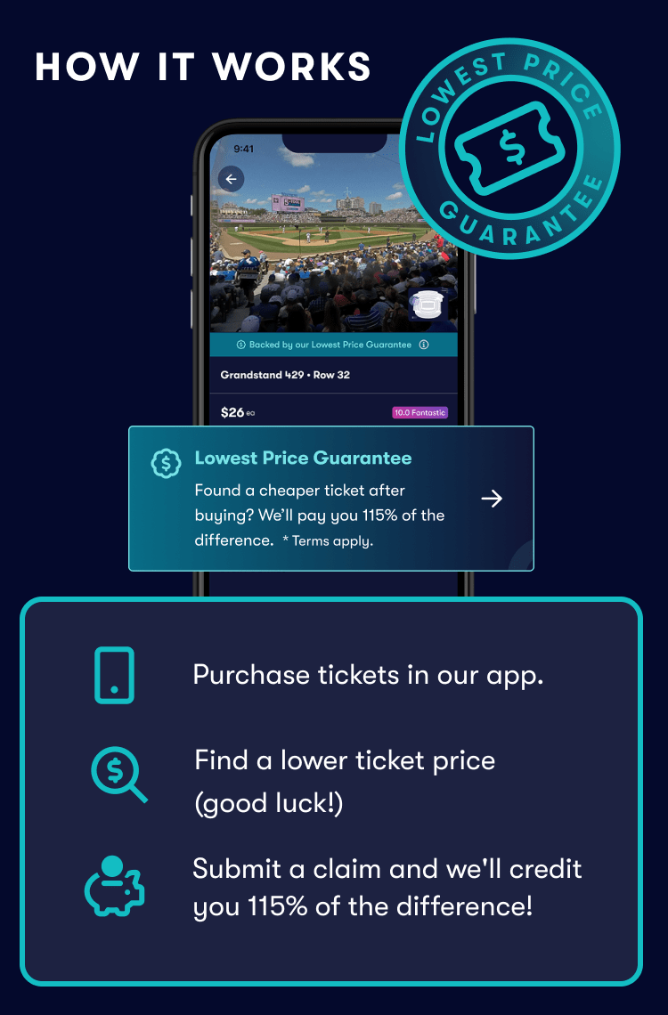 Lowest price guarantee* Only in the app
