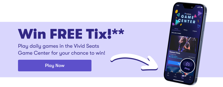 Win FREE Tix!** Play daily games in the Vivid Seats Game Center for your chance to win! Flex Your Fandom In The App.